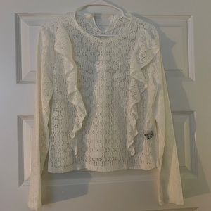 NEVER WORN!! White lace shirt